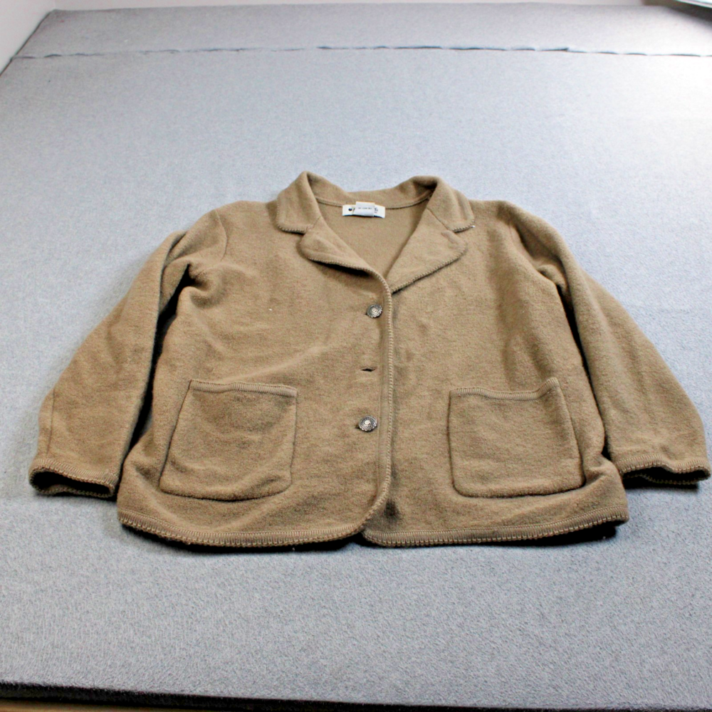 Vintage Appleseeds Boiled Wool Jacket Women XL Brown Heritage Comfort 90s READ